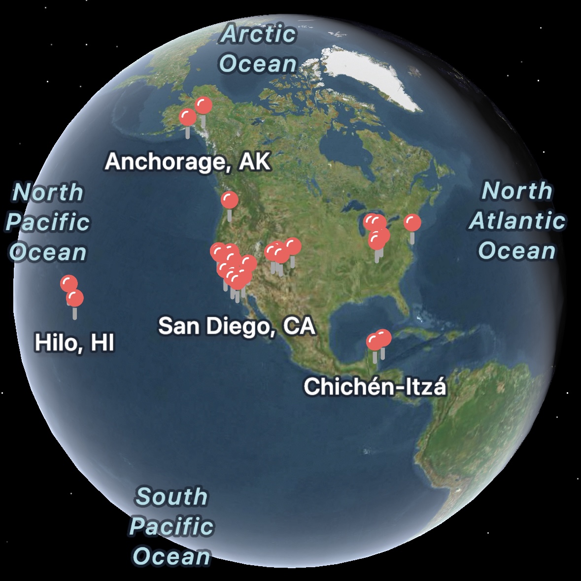 Map of the U.S. places I have visited
